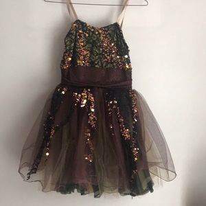 Green and Brown Dance Costume